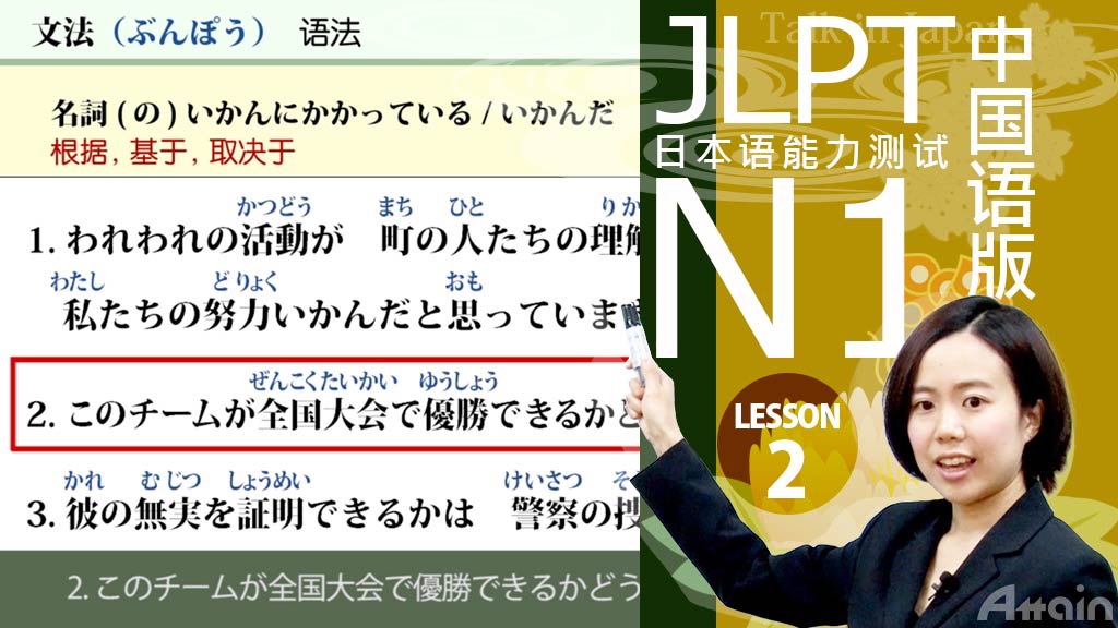 JLPT(日本語能力試験) N1対策e-learning教材【中国語版】